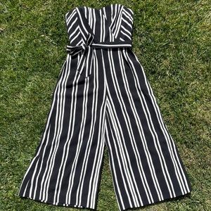 Strapless Culottes Jumpsuit